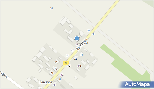 Żerczyce, Żerczyce, 49, mapa Żerczyce