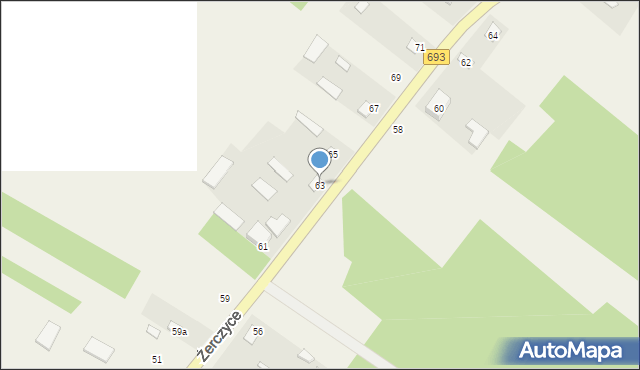 Żerczyce, Żerczyce, 63, mapa Żerczyce