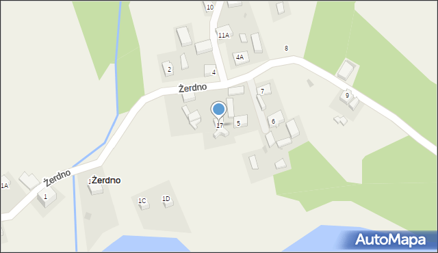 Żerdno, Żerdno, 17, mapa Żerdno