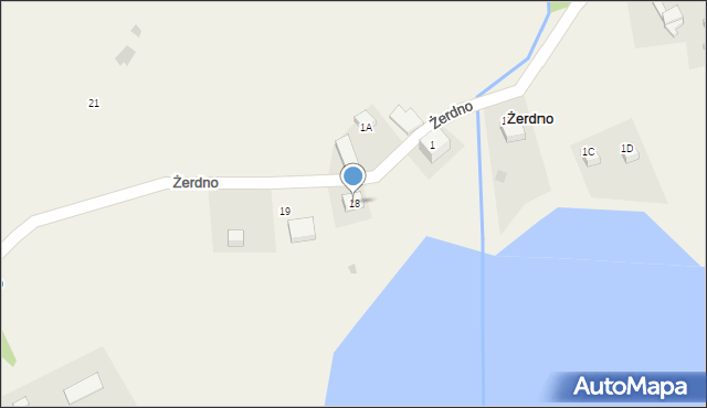 Żerdno, Żerdno, 18, mapa Żerdno