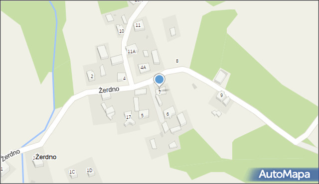 Żerdno, Żerdno, 7, mapa Żerdno