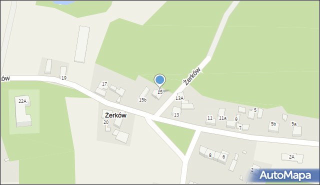 Żerków, Żerków, 15, mapa Żerków