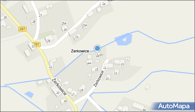 Żerkowice, Żerkowice, 14, mapa Żerkowice