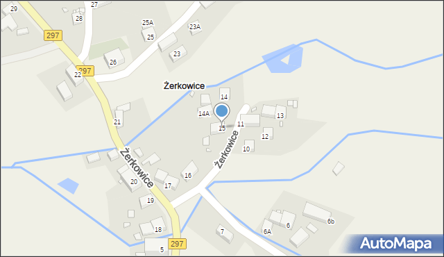 Żerkowice, Żerkowice, 15, mapa Żerkowice