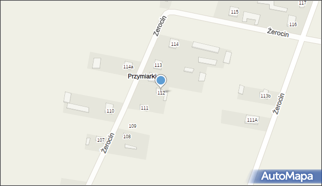 Żerocin, Żerocin, 112, mapa Żerocin