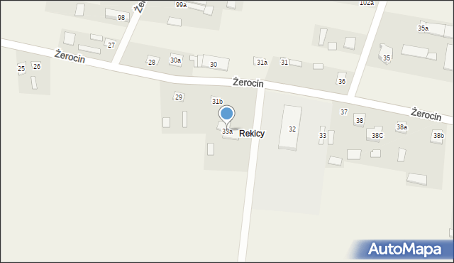 Żerocin, Żerocin, 33a, mapa Żerocin