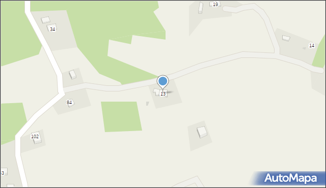 Żerosławice, Żerosławice, 13, mapa Żerosławice