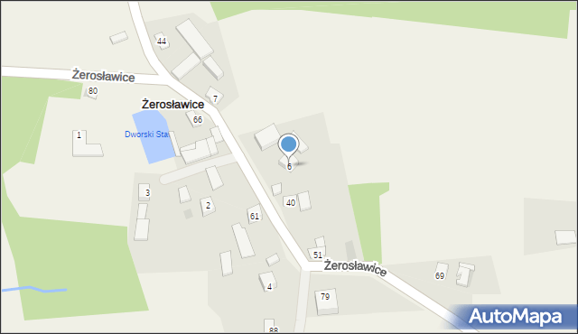 Żerosławice, Żerosławice, 6, mapa Żerosławice