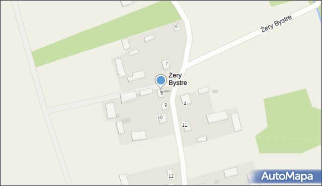 Żery Bystre, Żery Bystre, 8, mapa Żery Bystre