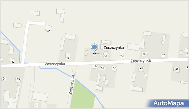 Żeszczynka, Żeszczynka, 55, mapa Żeszczynka