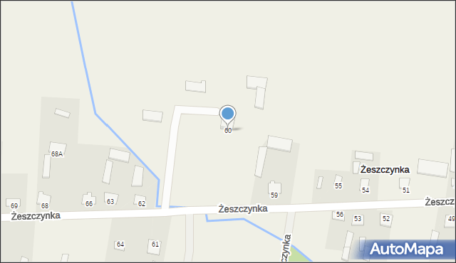 Żeszczynka, Żeszczynka, 60, mapa Żeszczynka