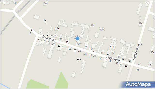 Zgierz, Zegrzanki, 19, mapa Zgierz