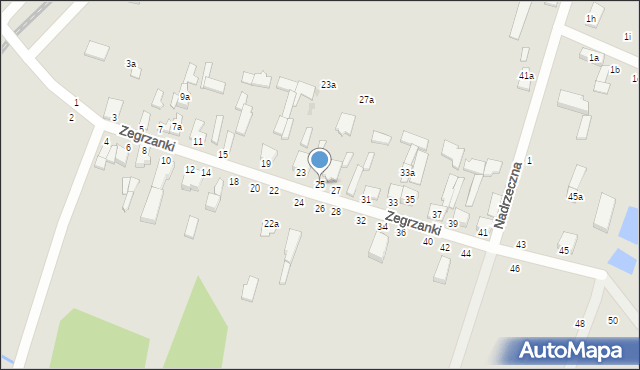 Zgierz, Zegrzanki, 25, mapa Zgierz