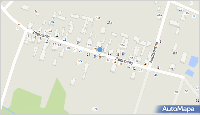 Zgierz, Zegrzanki, 28, mapa Zgierz