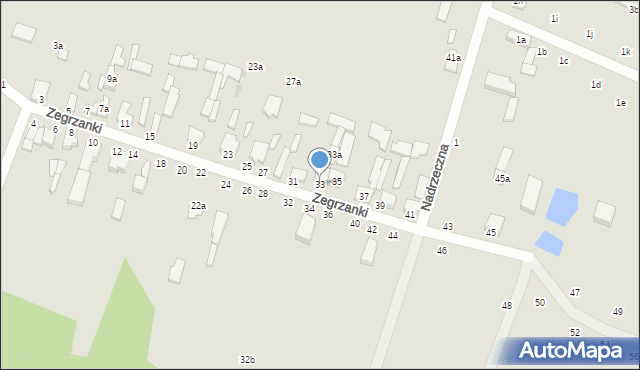 Zgierz, Zegrzanki, 33, mapa Zgierz