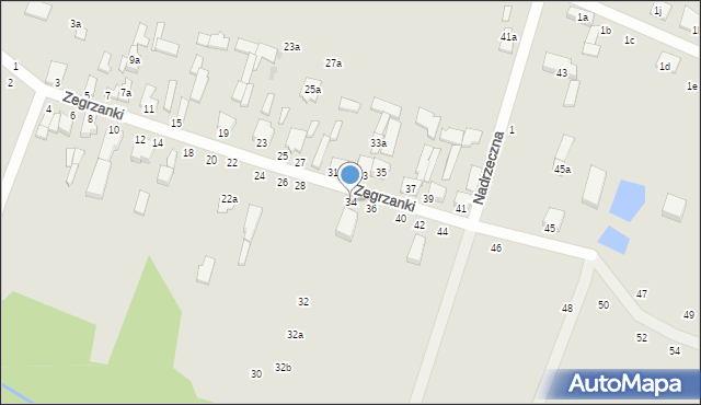 Zgierz, Zegrzanki, 34, mapa Zgierz