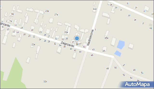 Zgierz, Zegrzanki, 39, mapa Zgierz