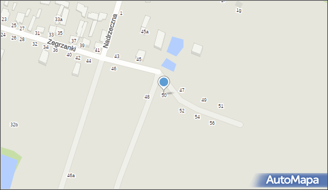 Zgierz, Zegrzanki, 50, mapa Zgierz