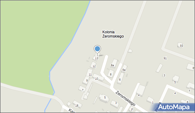 Złoty Stok, Żeromskiego Stefana, 13a, mapa Złoty Stok