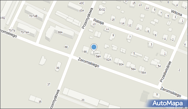 Żuromin, Żeromskiego Stefana, 64B, mapa Żuromin