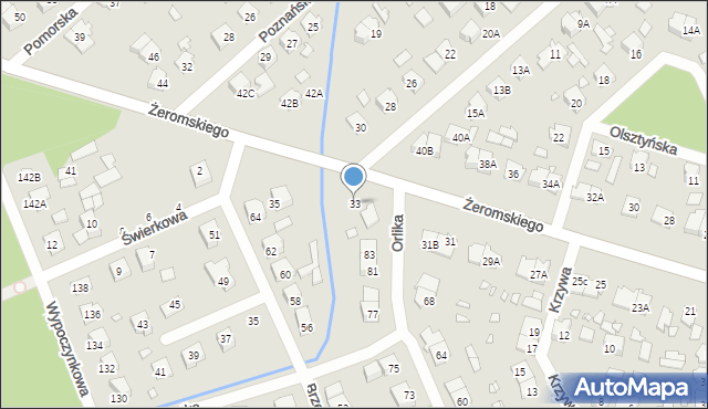 Żyrardów, Żeromskiego Stefana, 33, mapa Żyrardów