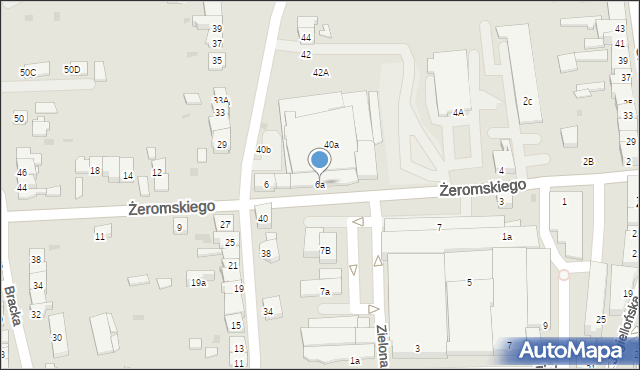 Żywiec, Żeromskiego Stefana, 6a, mapa Żywiec