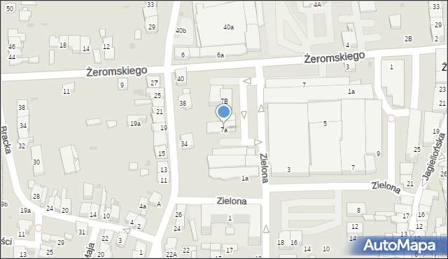 Żywiec, Żeromskiego Stefana, 7a, mapa Żywiec