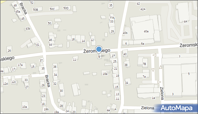 Żywiec, Żeromskiego Stefana, 9, mapa Żywiec