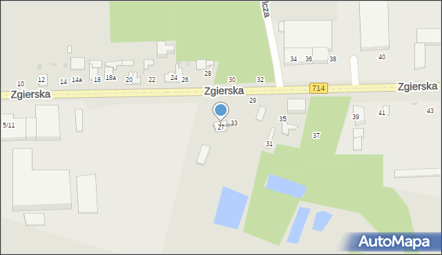 Aleksandrów Łódzki, Zgierska, 27, mapa Aleksandrów Łódzki