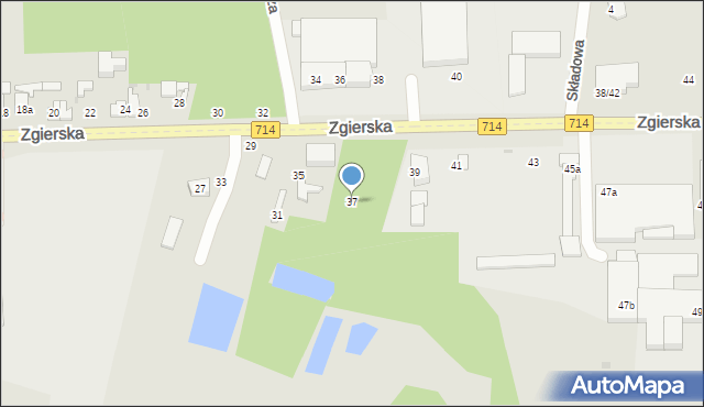 Aleksandrów Łódzki, Zgierska, 37, mapa Aleksandrów Łódzki