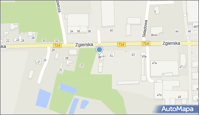 Aleksandrów Łódzki, Zgierska, 39, mapa Aleksandrów Łódzki