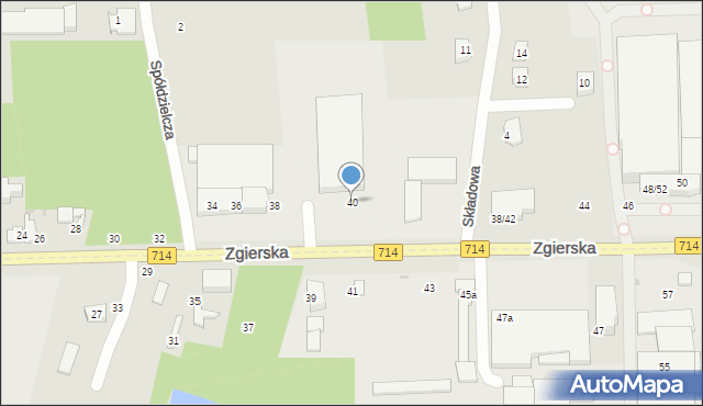 Aleksandrów Łódzki, Zgierska, 40, mapa Aleksandrów Łódzki