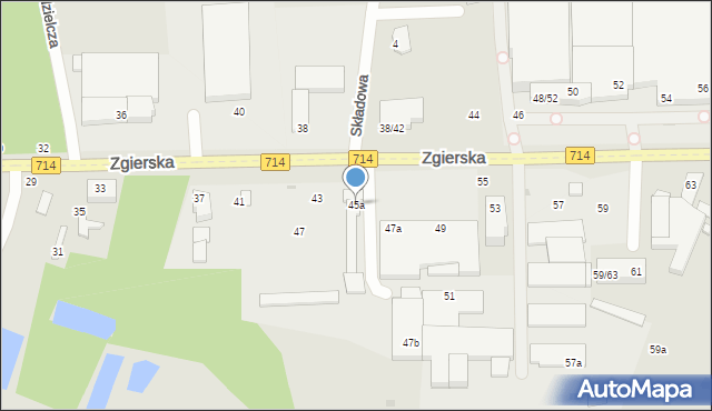 Aleksandrów Łódzki, Zgierska, 45a, mapa Aleksandrów Łódzki