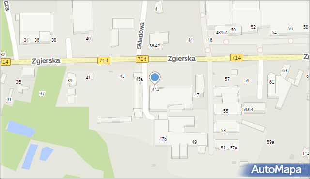 Aleksandrów Łódzki, Zgierska, 47a, mapa Aleksandrów Łódzki