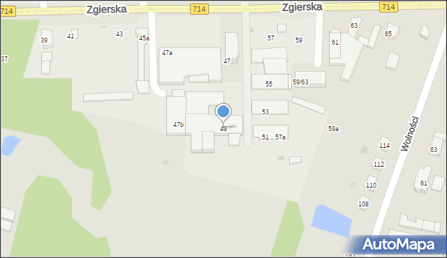 Aleksandrów Łódzki, Zgierska, 49, mapa Aleksandrów Łódzki