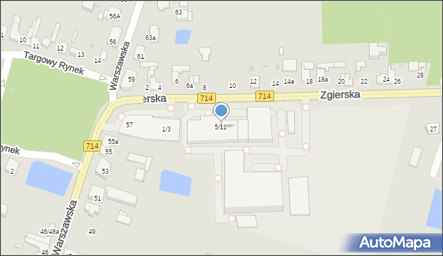 Aleksandrów Łódzki, Zgierska, 5/11, mapa Aleksandrów Łódzki
