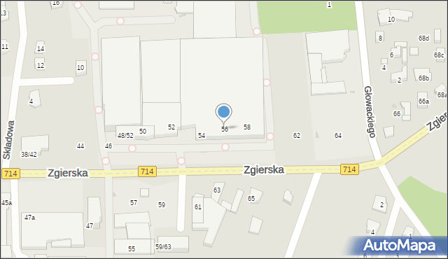 Aleksandrów Łódzki, Zgierska, 56, mapa Aleksandrów Łódzki