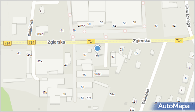 Aleksandrów Łódzki, Zgierska, 59, mapa Aleksandrów Łódzki