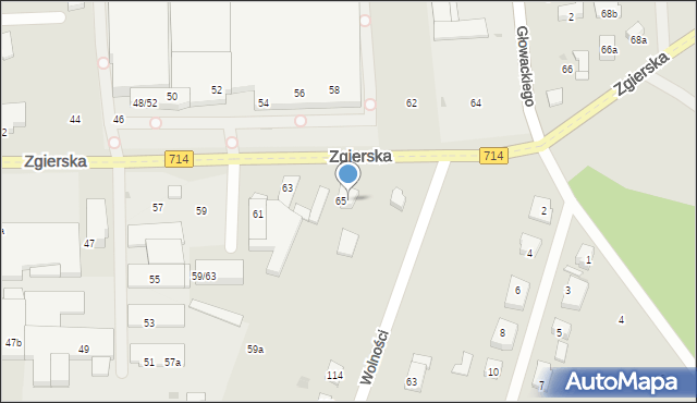 Aleksandrów Łódzki, Zgierska, 67, mapa Aleksandrów Łódzki