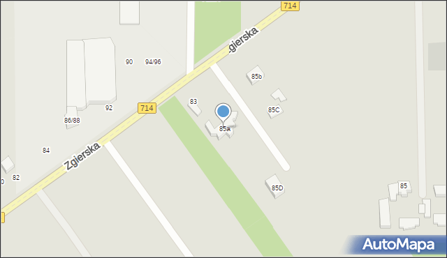 Aleksandrów Łódzki, Zgierska, 85a, mapa Aleksandrów Łódzki