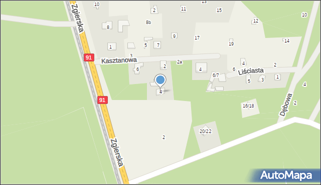 Emilia, Zgierska, 4, mapa Emilia
