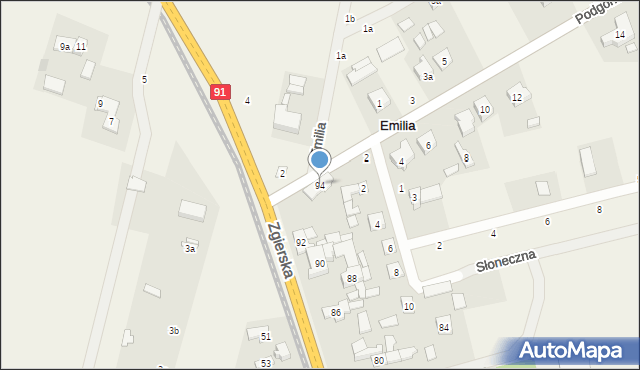 Emilia, Zgierska, 94, mapa Emilia