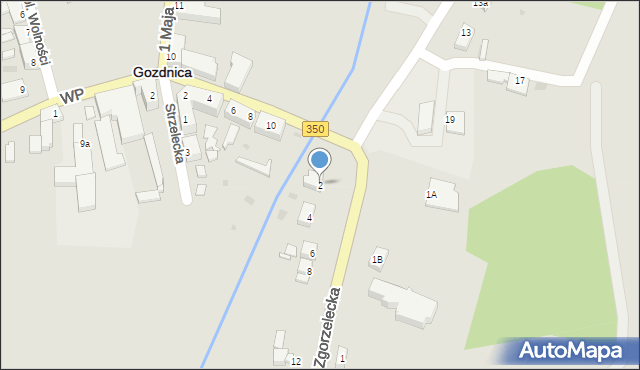 Gozdnica, Zgorzelecka, 2, mapa Gozdnica