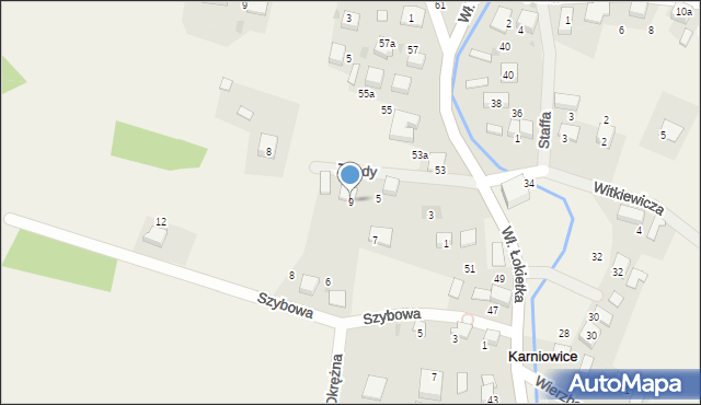 Karniowice, Zgody, 9, mapa Karniowice