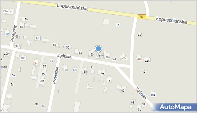 Kielce, Zgórska, 48, mapa Kielc