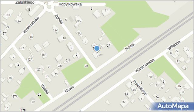 Kobyłka, Zgoda, 1, mapa Kobyłka