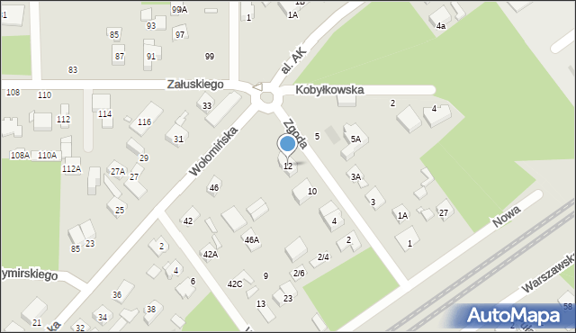 Kobyłka, Zgoda, 12, mapa Kobyłka