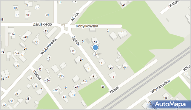 Kobyłka, Zgoda, 3A, mapa Kobyłka