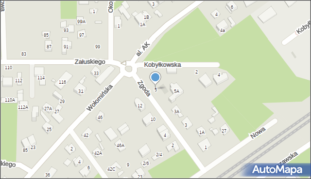 Kobyłka, Zgoda, 5, mapa Kobyłka