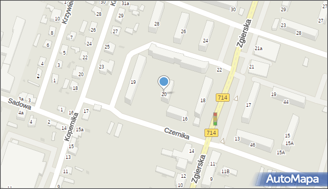Konstantynów Łódzki, Zgierska, 20, mapa Konstantynów Łódzki